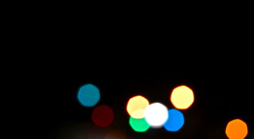 Defocused lights at night