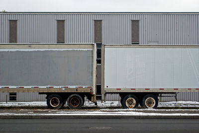 Cars parked on road