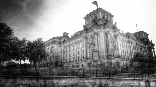 Low angle view of building against sky