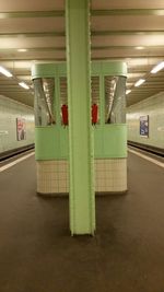 Train at railroad station platform