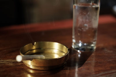 Close-up of drink on table