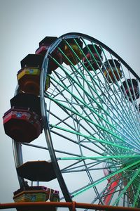 Low angle view of ferris wheel against clear sky