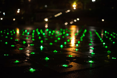 Defocused lights at night