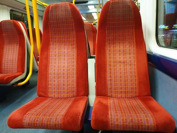 Empty seats in train