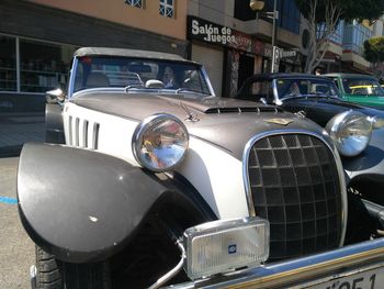 Close-up of vintage car