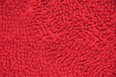 Red cloth mat in the room and office.