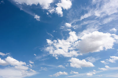 Low angle view of clouds in sky