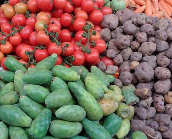 Full frame shot of fruits for sale at market stall