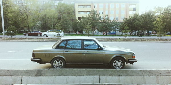 Car parked on street in city