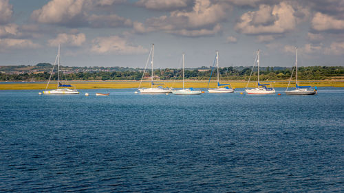 Boats in sea