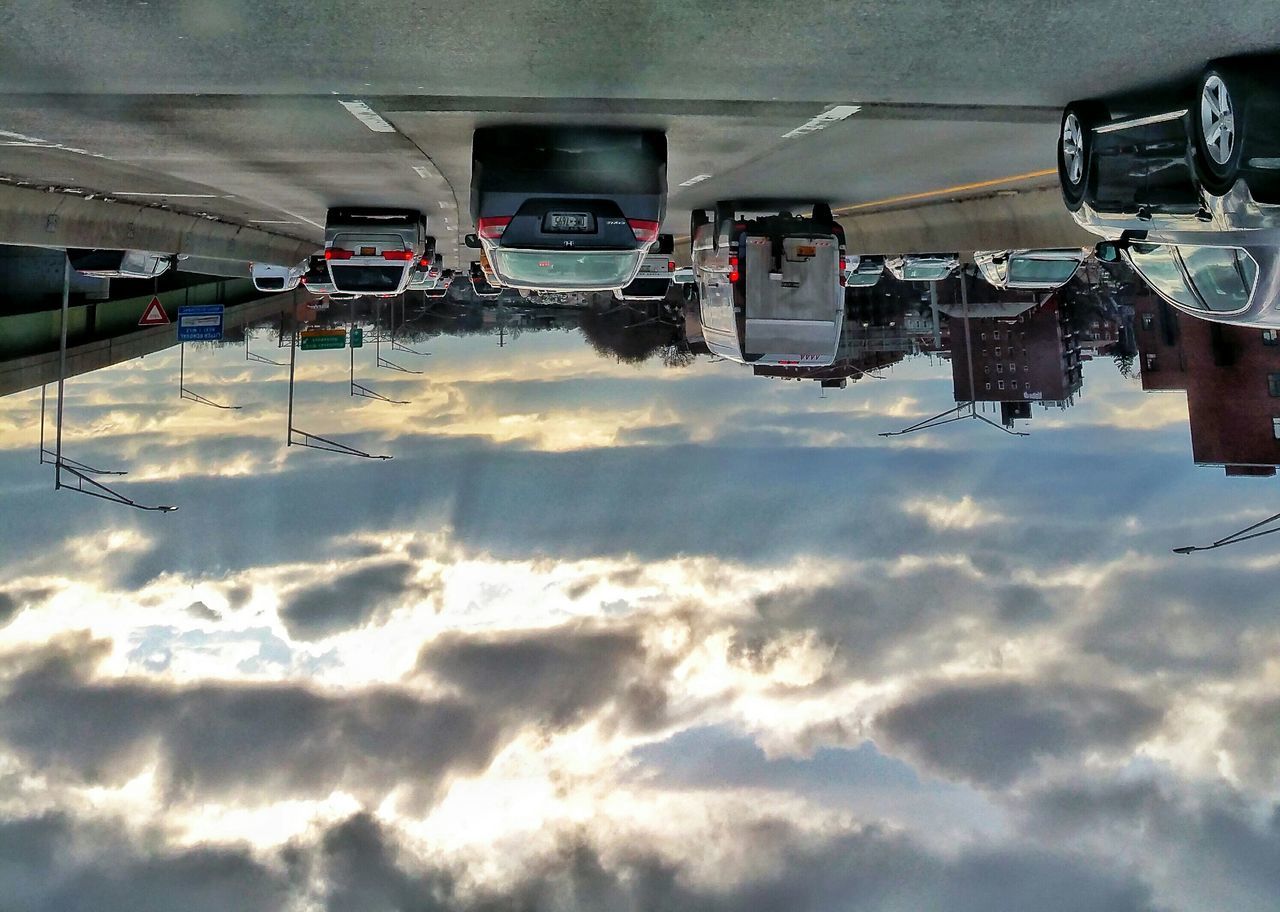 transportation, mode of transport, sky, public transportation, cloud - sky, travel, land vehicle, train - vehicle, journey, technology, rail transportation, car, cloudy, vehicle interior, connection, cloud, day, reflection, passenger train, on the move