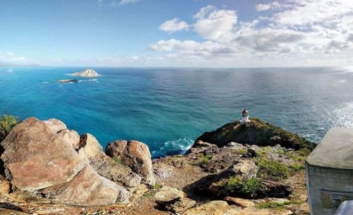 Scenic view of sea against sky