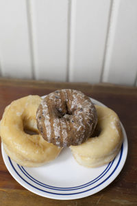 Close-up of breakfast on table