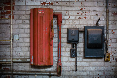 Close-up of abandoned building