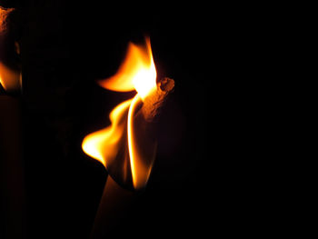 Close-up of fire in fire