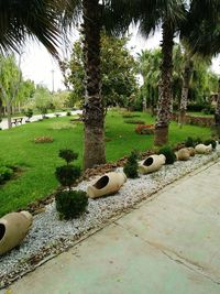 View of fountain in park