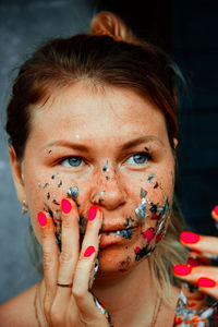 Close-up portrait of woman