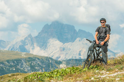 Man standing on mountain