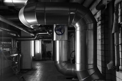 Metallic pipes in factory