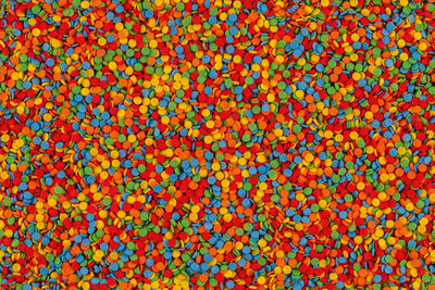 Rainbow sugar sprinkle dots, decoration for cake and seamless bakery texture. confectionery topping.