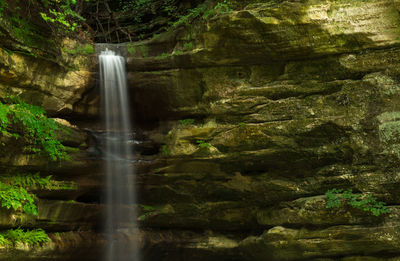 View of waterfall at starved rock state park