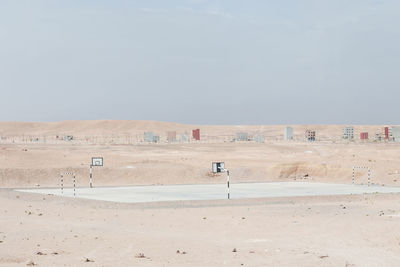 Scenic view of desert against sky