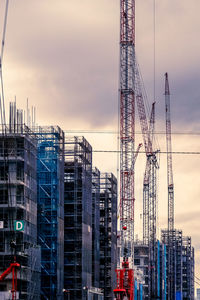 Cranes at construction site