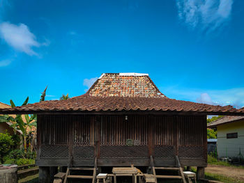 Old building against blue sky