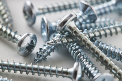 Close-up of chain on table