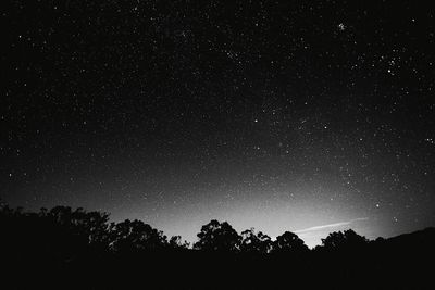 Low angle view of starry sky