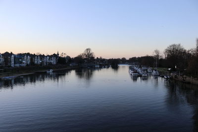 View of river at sunset