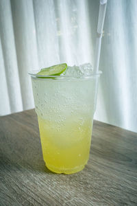 Close-up of drink on table