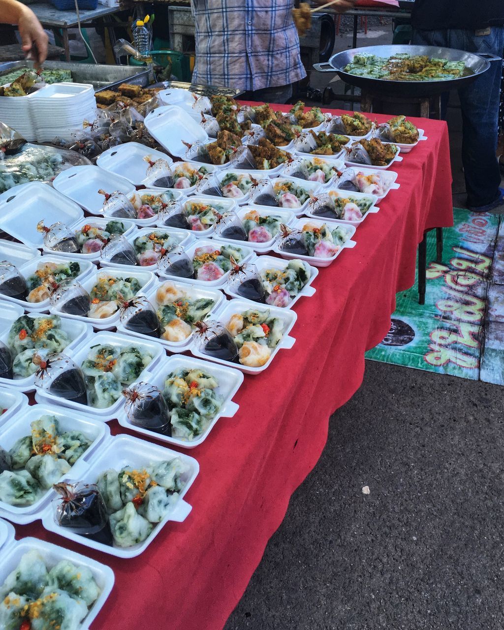 HIGH ANGLE VIEW OF FLOWERS FOR SALE AT MARKET STALL