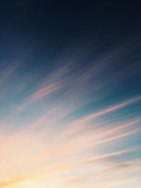 Low angle view of sky at sunset