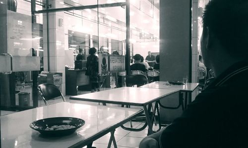 Woman in restaurant