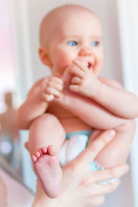 Close-up portrait of baby boy