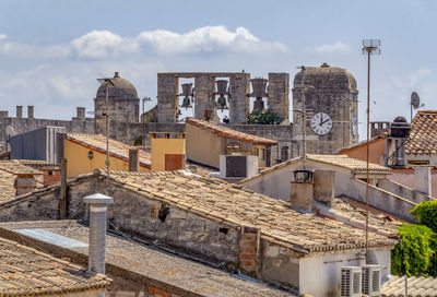 Buildings in city against sky