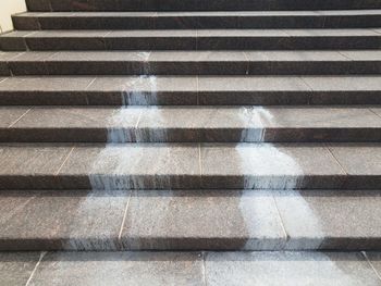 High angle view of staircase