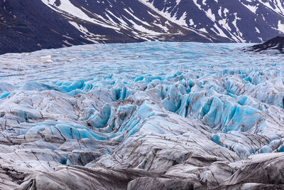 Scenic view of frozen lake