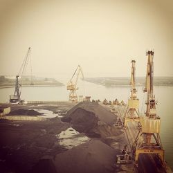 Commercial dock at harbor