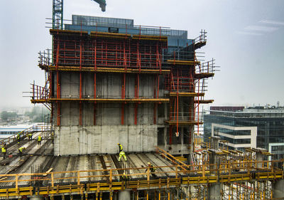 Construction site against sky