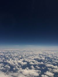 Aerial view of clouds against blue sky