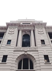 Low angle view of building against clear sky