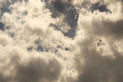 Low angle view of clouds in sky