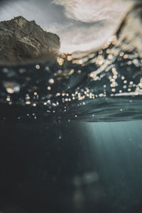 Close-up of water in sea