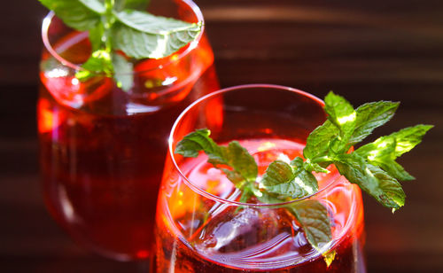 Close-up of drink on table