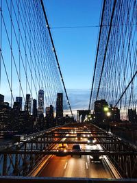 View of suspension bridge