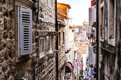 Low angle view of buildings in city