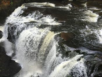 Scenic view of waterfall