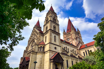 Low angle view of buildings against sky